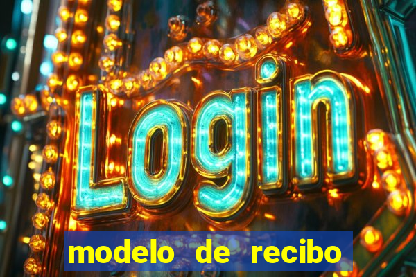 modelo de recibo de pagamento word